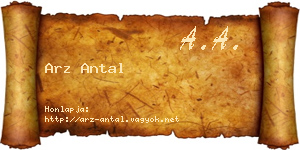 Arz Antal névjegykártya