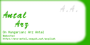 antal arz business card